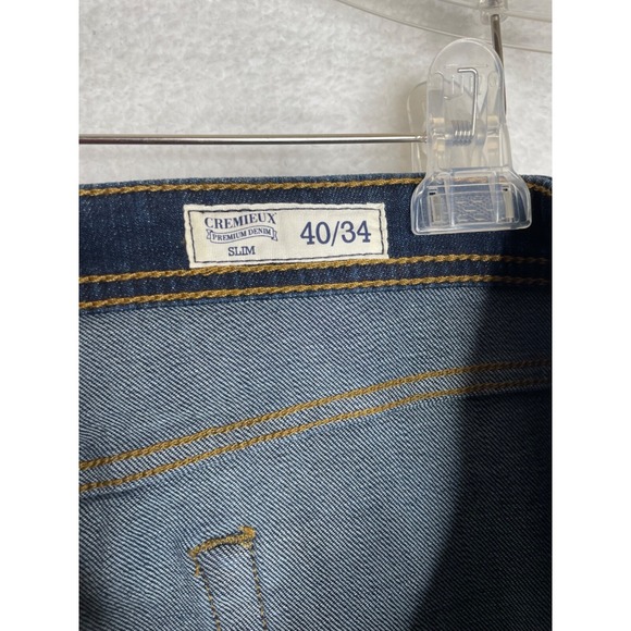 Cremieux 40 x 34 Premium Denim Men's Jeans Slim Fit Stretch Indigo Blue NWT - Picture 8 of 12